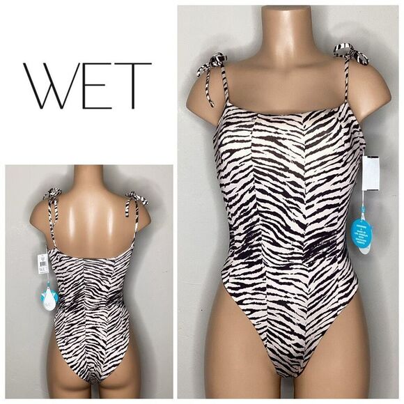 New. WET from L.A. zebra swimsuit. Large. Retails $148 - Picture 1 of 7